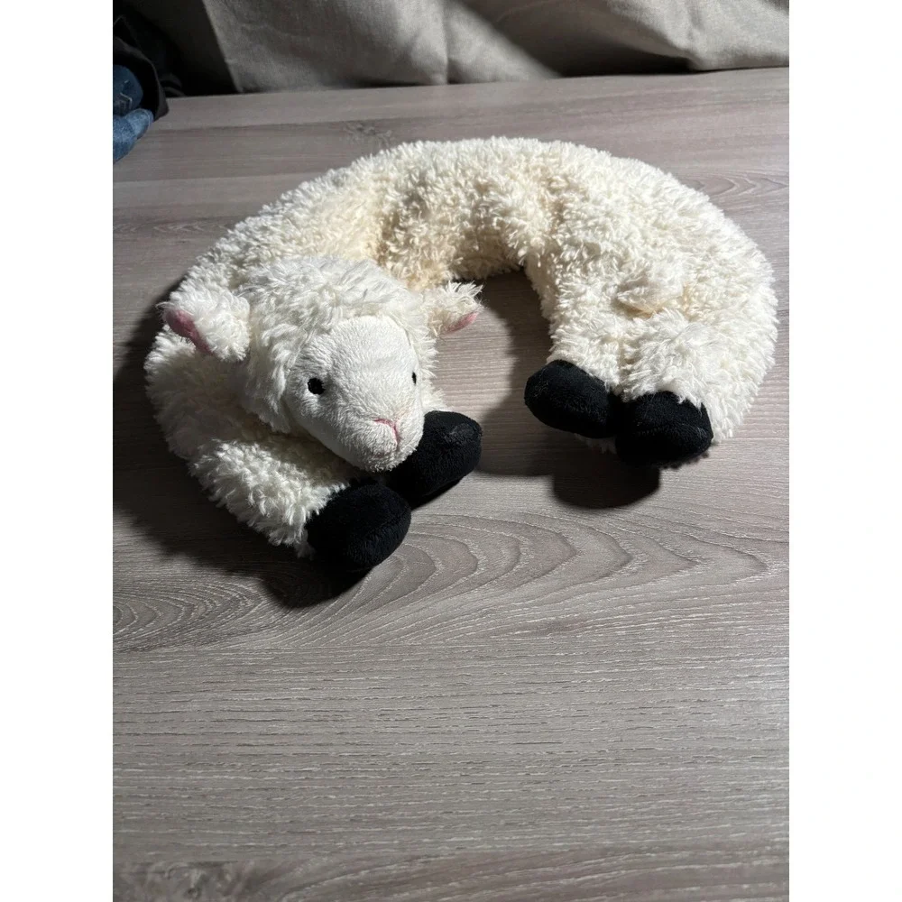 Spa Comforts Lamb Microwaveable Neck Wrap Plush Sheep Rice Filled Pillow Comfort